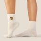 CREW-POODLE OAT grip socks pilates