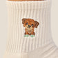 CREW-POODLE OAT grip socks pilates