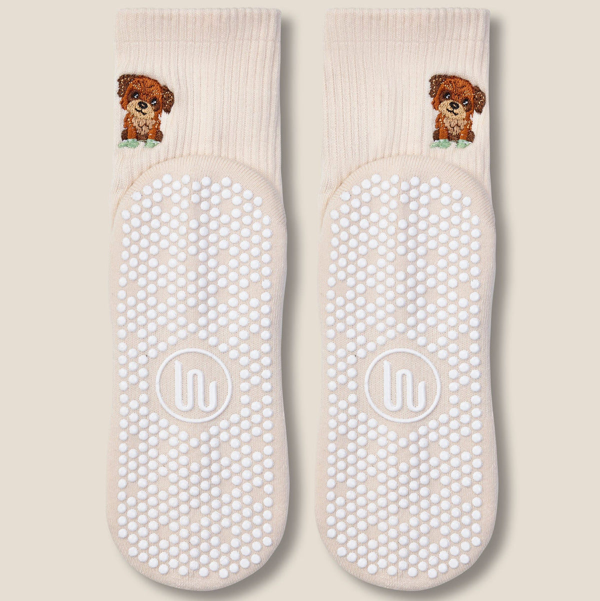 CREW POODLE grip socks pilates