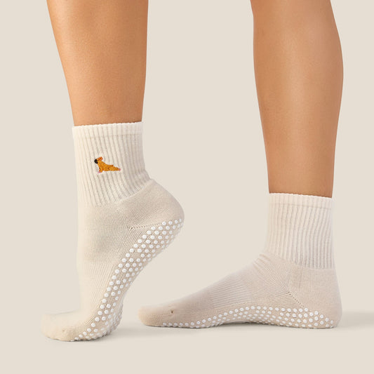 Crew Grip Socks - French Bulldog Oat