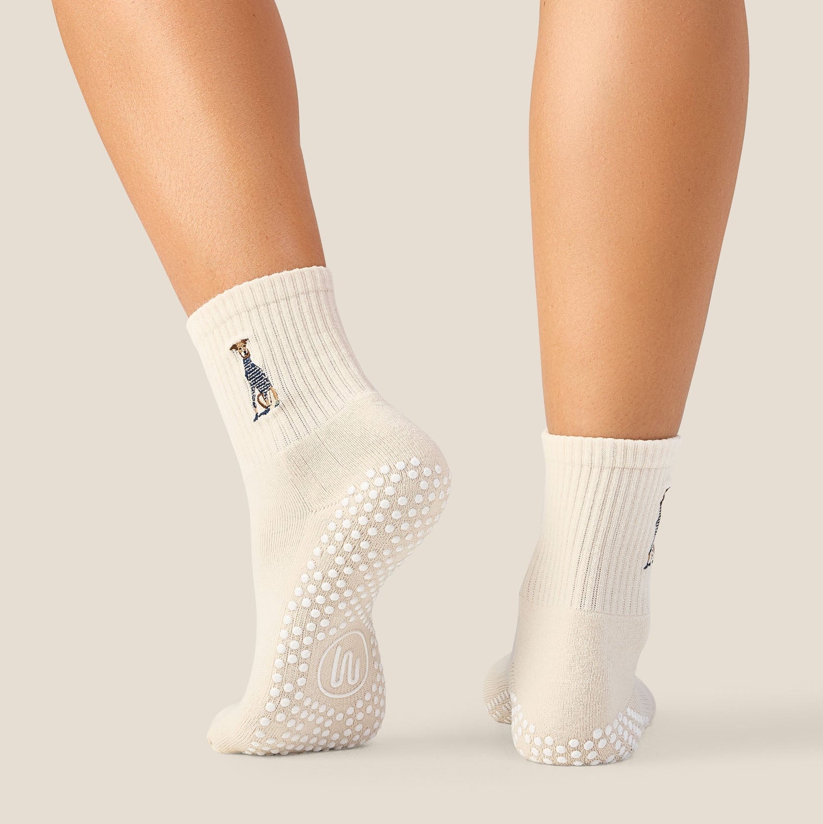 Crew Grip Socks - Greyhound Oat