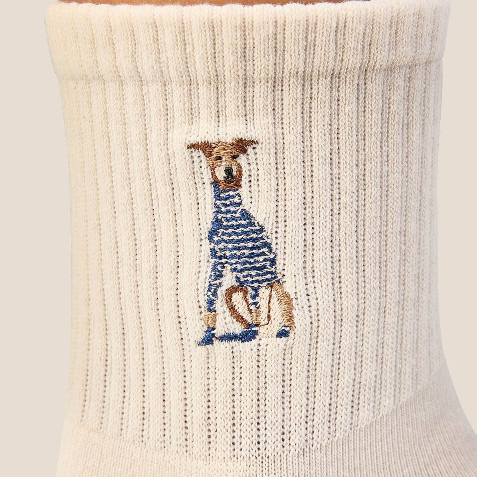 Crew Grip Socks - Greyhound Oat