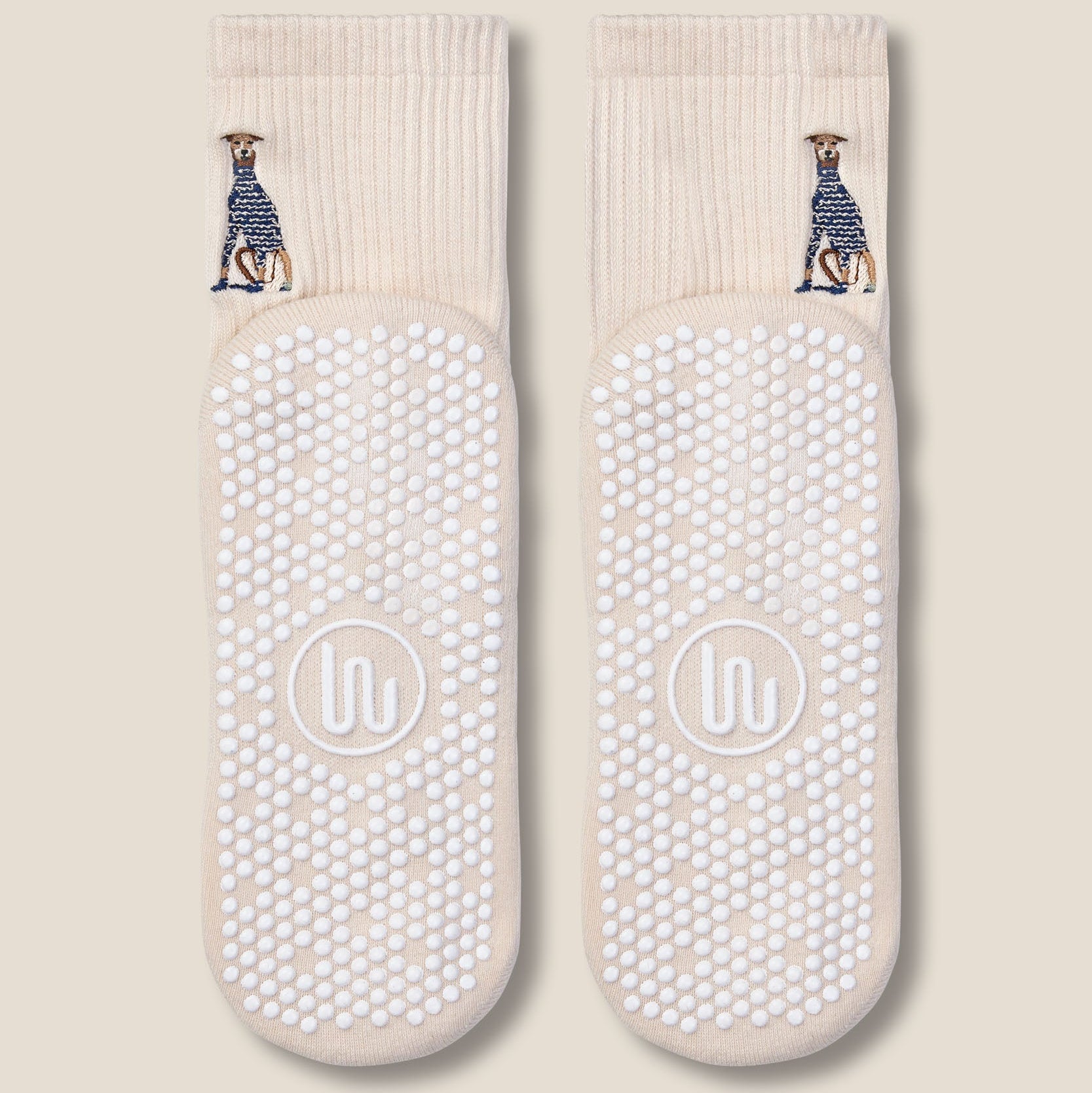 Crew Grip Socks - Greyhound Oat