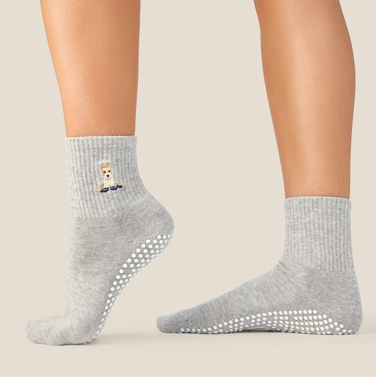 Crew Grip Socks - Terrier Grey