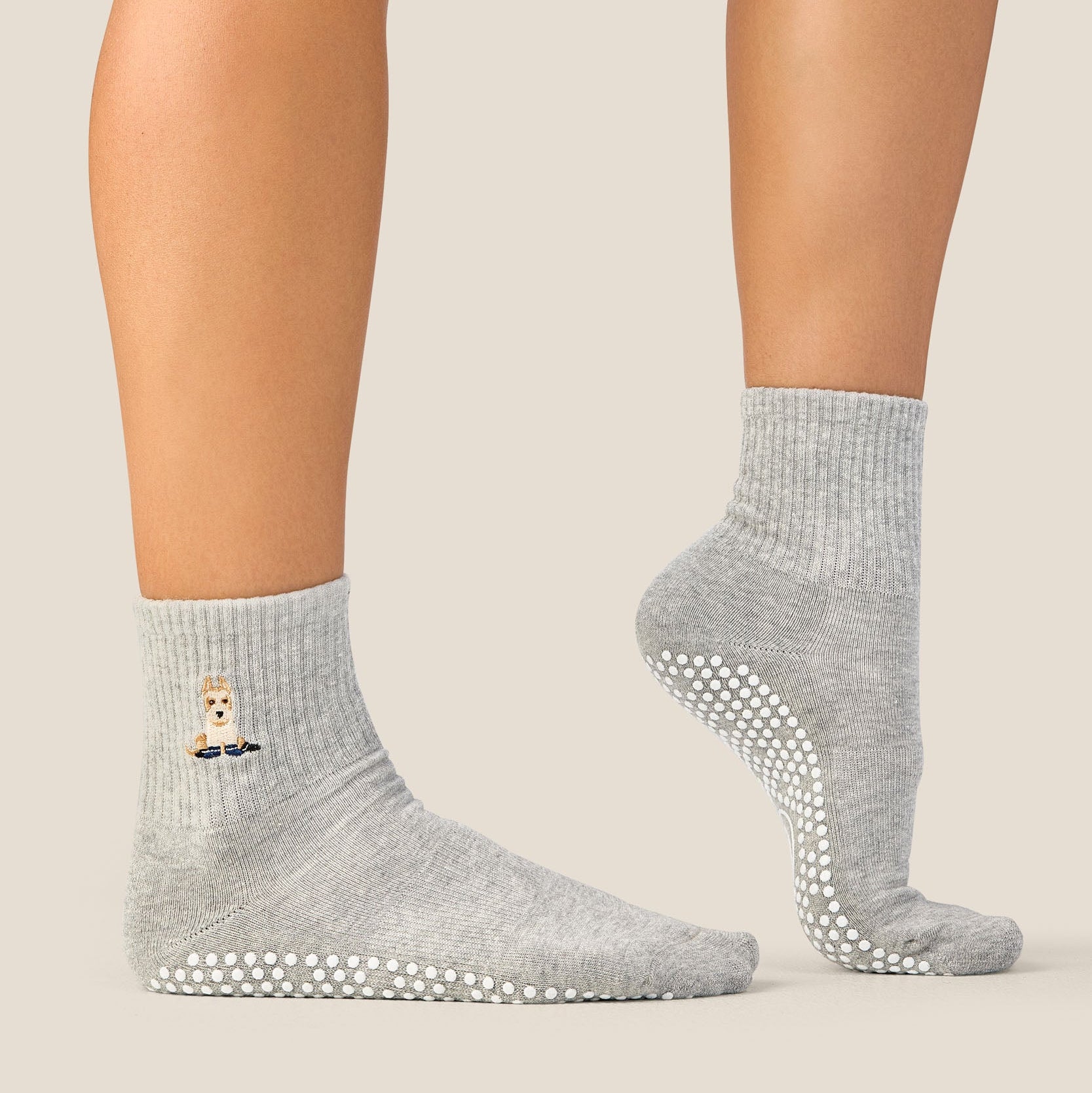Crew Grip Socks - Terrier Grey