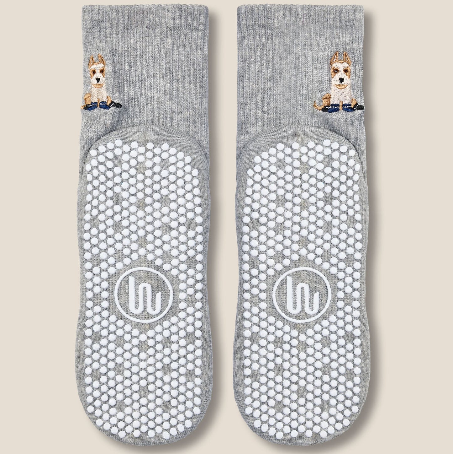Crew Grip Socks - Terrier Grey