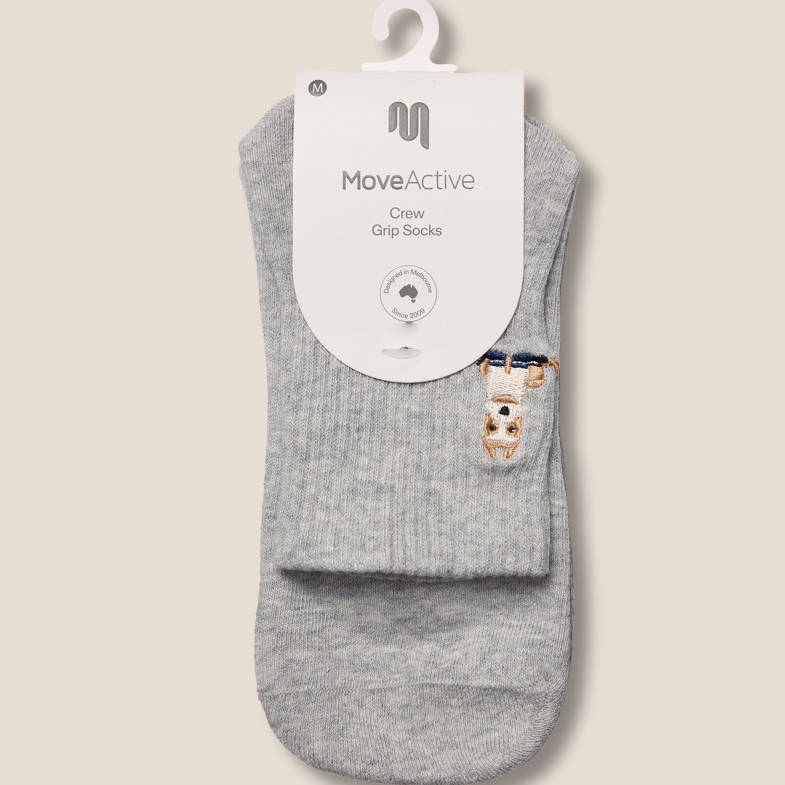 Crew Grip Socks - Terrier Grey