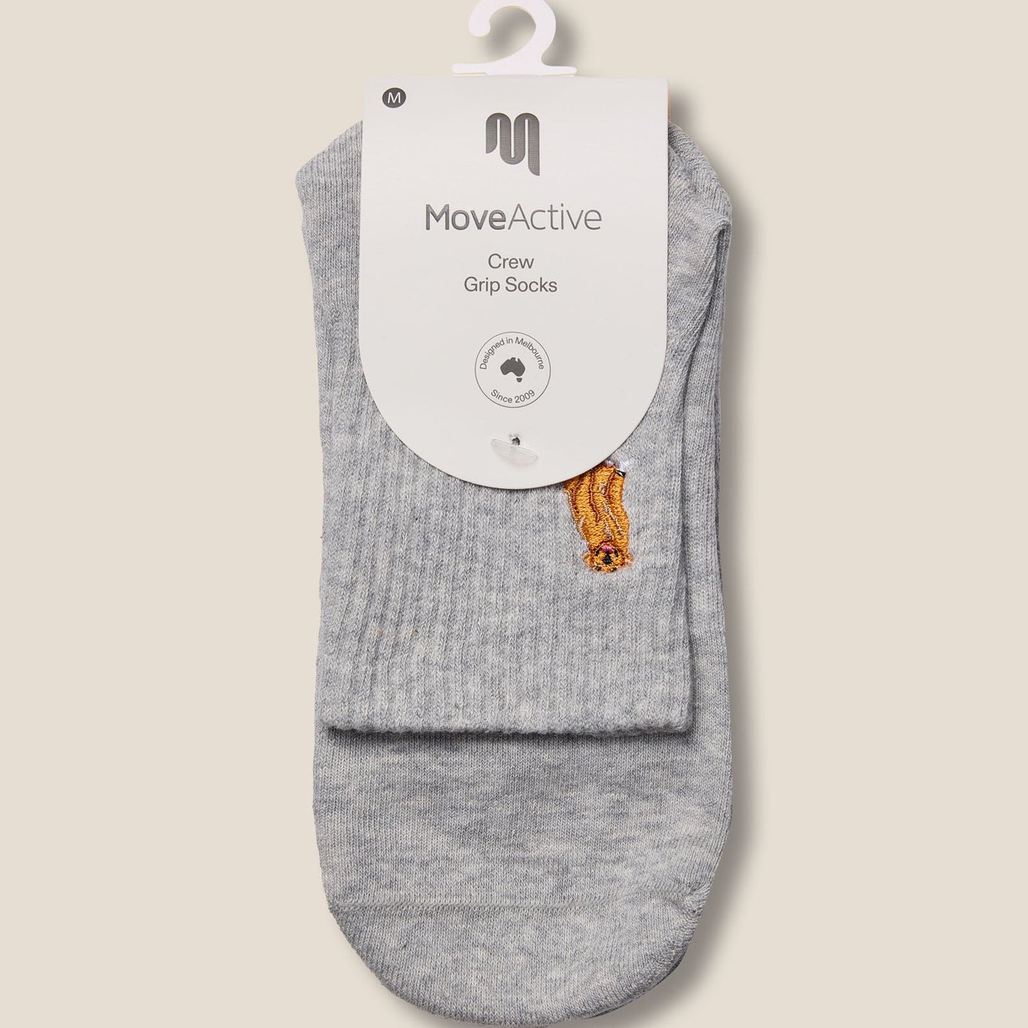 Golden Retriever Grip Socks – Grey
