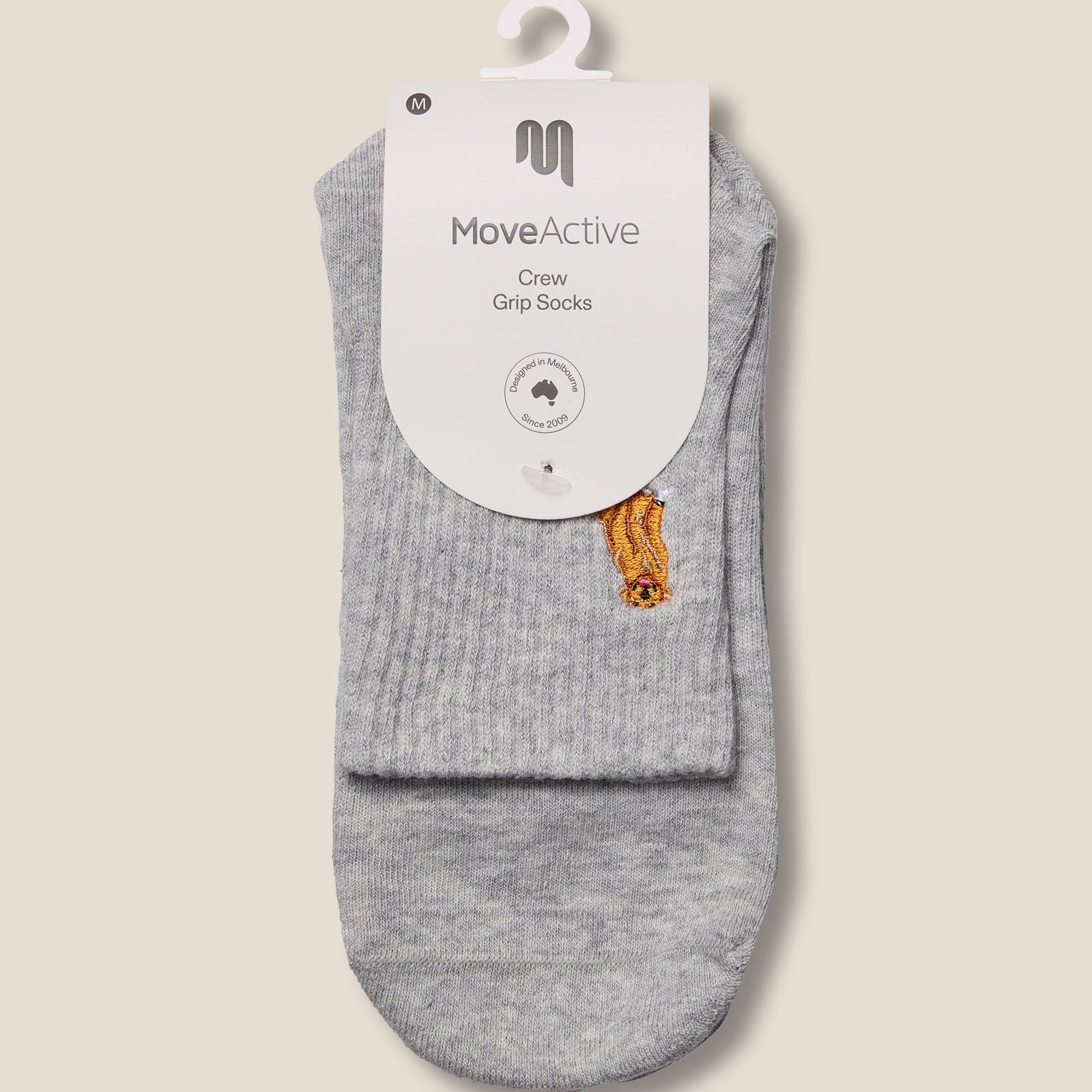 Golden Retriever Grip Socks – Grey