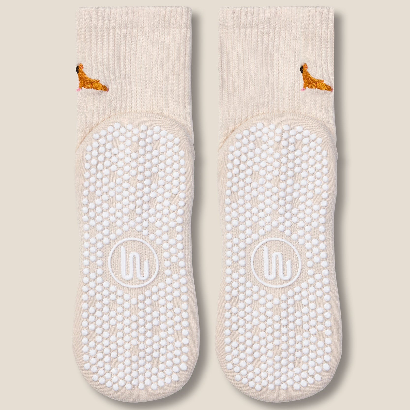 Crew Grip Socks - French Bulldog Oat
