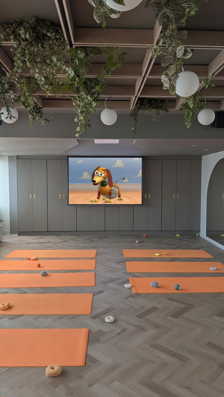 puppy yoga slinky dog theme